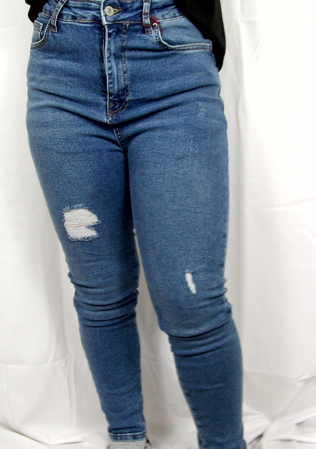 Skinny broek blauw