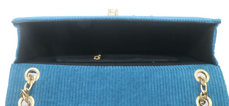 Corduroy Shoulder Bag – Blauw