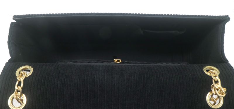 Corduroy Shoulder Bag – Zwart