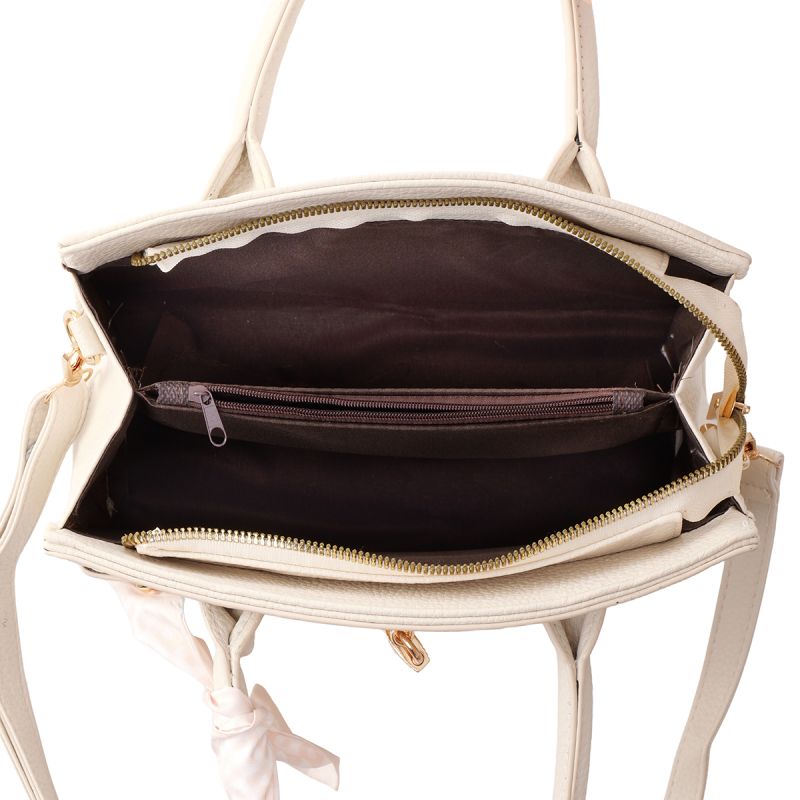 Luxe Handtas met Sjaaltje - Beige